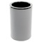 Round Toothbrush Holder Made From Faux Leather in White Finish